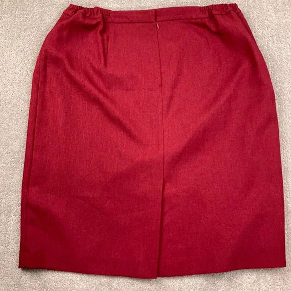 Le Suit Skirt Set Womens 18W Red Monochromatic Layered Professional Church 2pc - Picture 14 of 15